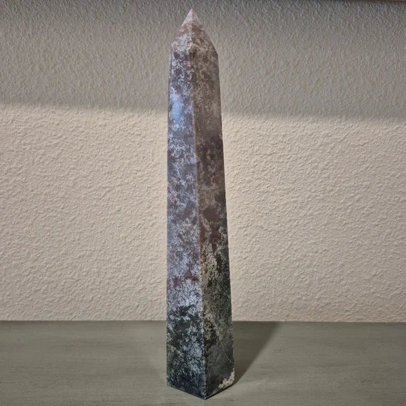Natural Ocean Jasper Crystal Obelisk Tower #4 New
